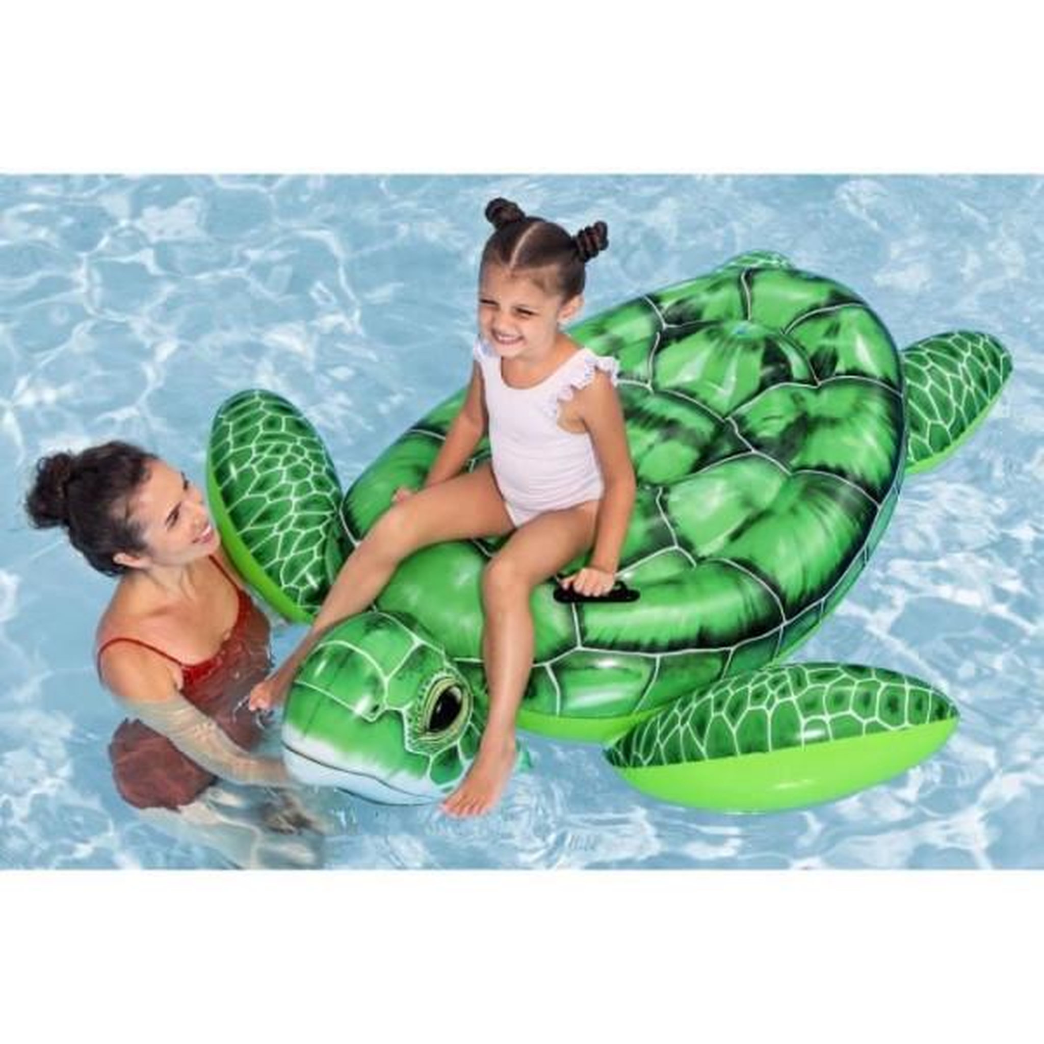 Voir la diapositive 2 : BESTWAY Bouée a chevaucher - Bestway - Tortue - 153 x 140 x 38 cm