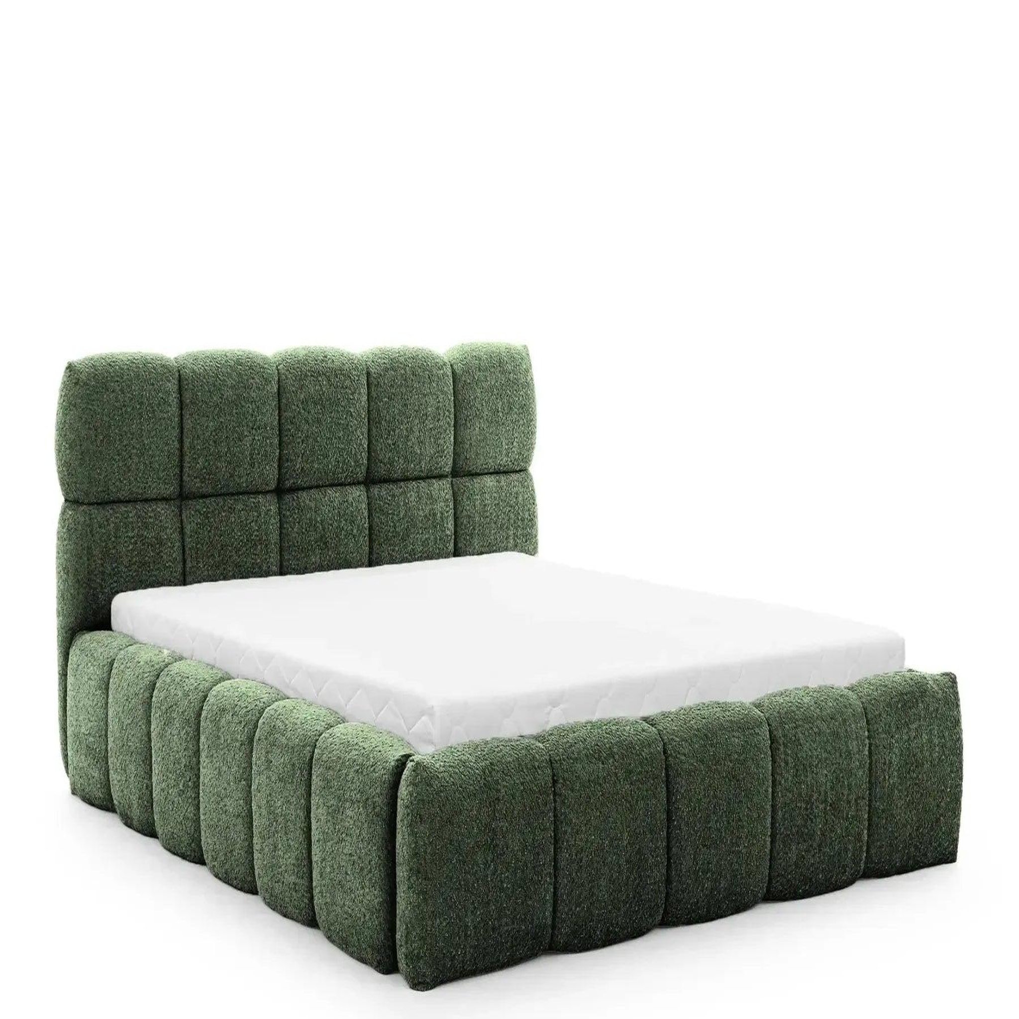 Voir la diapositive 1 : CASANOVA PARIS Elise - lit coffre tissu bouclette