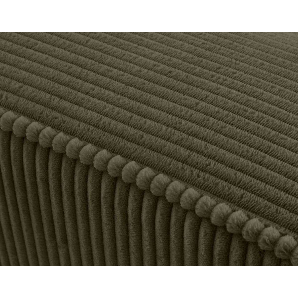 BEST MOBILIER Topaze - canapé droit 4 places avec double méridienne - assise profonde - en velours côtelé