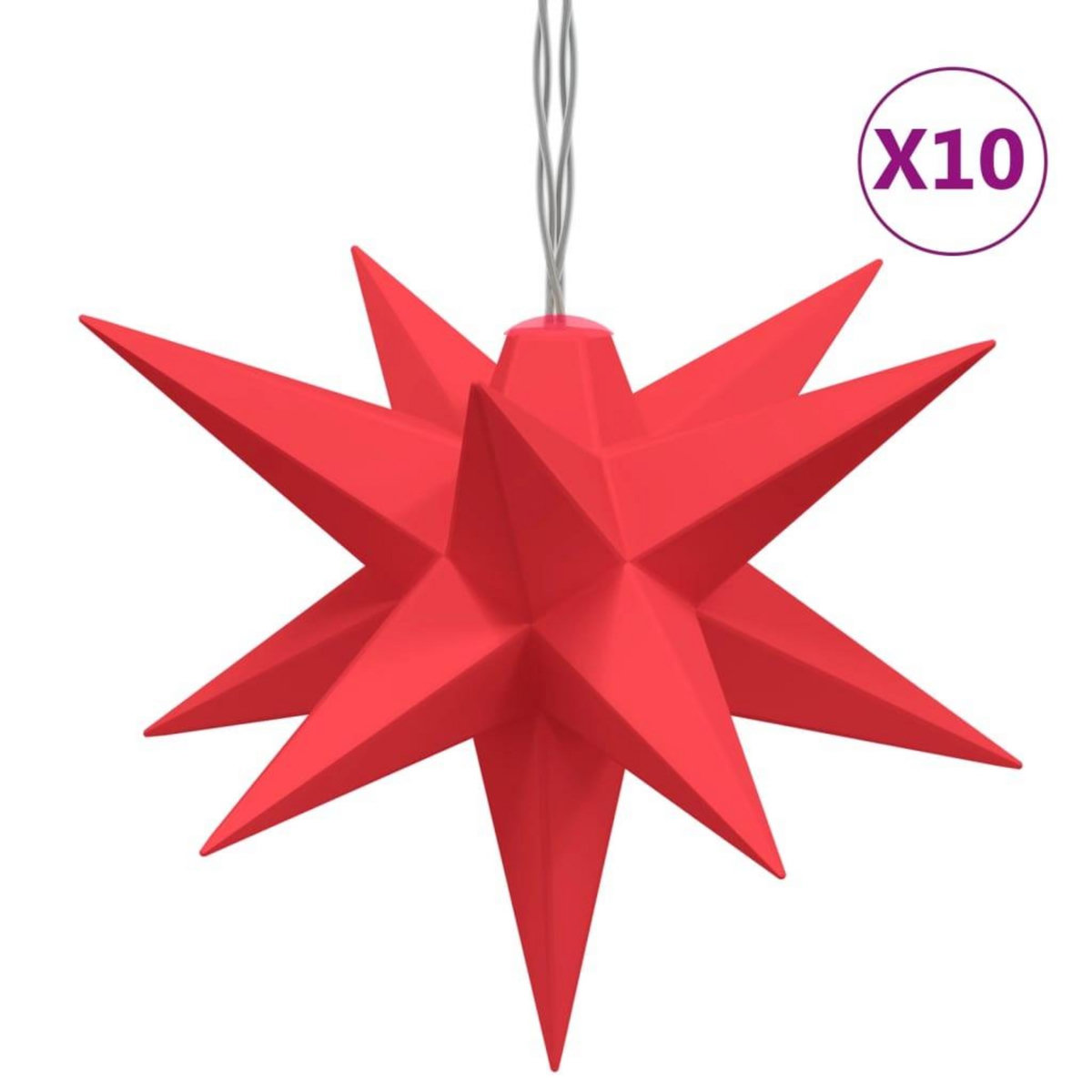 VIDAXL Lumiere de Noël 10 LED rouge 10 cm