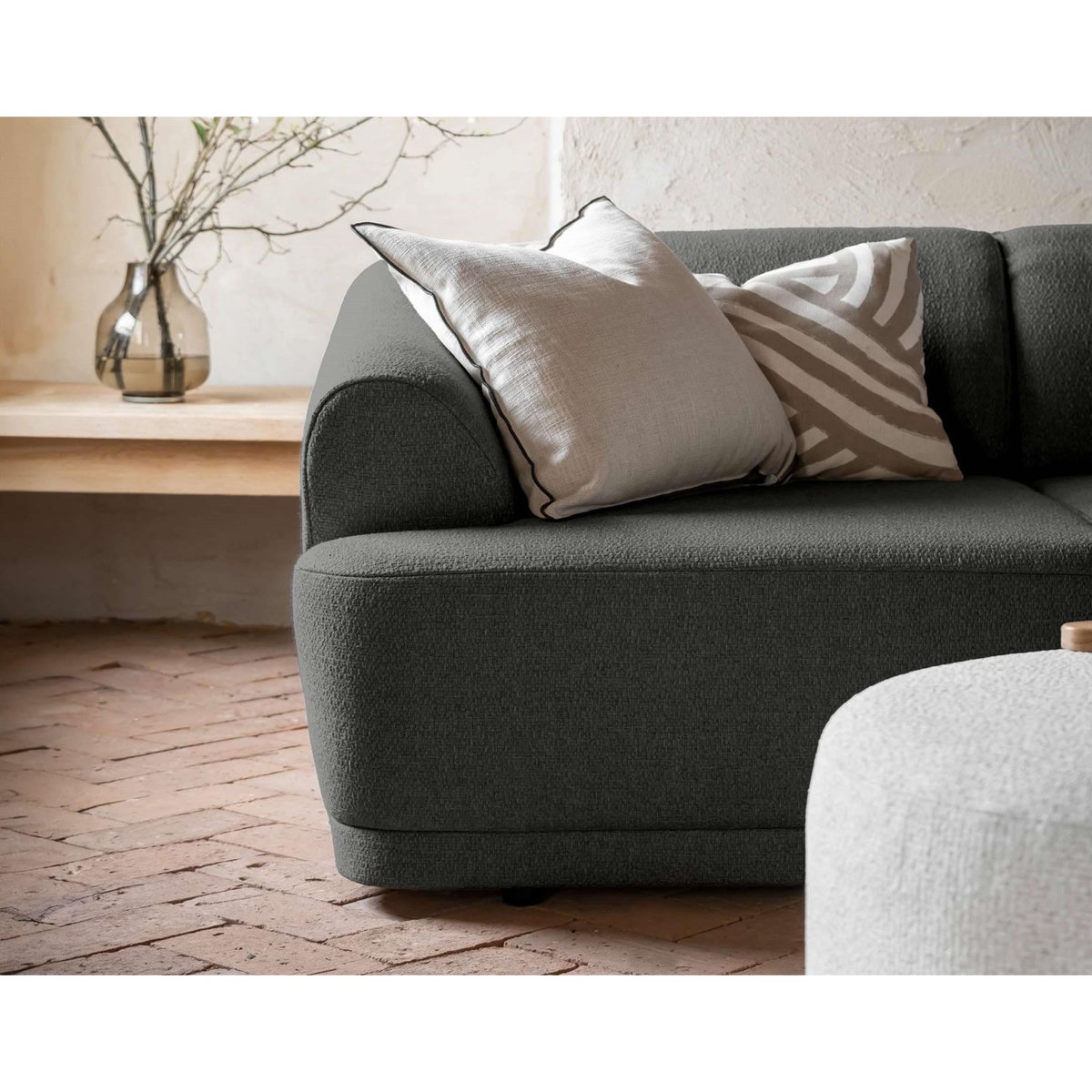 BEST MOBILIER Siena - canapé d'angle droit - 5 places - en tissu