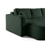 Voir la diapositive 5 : BEST MOBILIER Miro - canapé panoramique en u 7 places - convertible avec coffre - en velours texturé