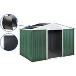 Habitat et Jardin Abri de jardin métal -  Rosas  - 7,06 m² avec panneaux solaires - Vert