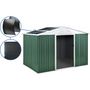 Voir la diapositive 1 : Habitat et Jardin Abri de jardin métal -  Rosas  - 7,06 m² avec panneaux solaires - Vert