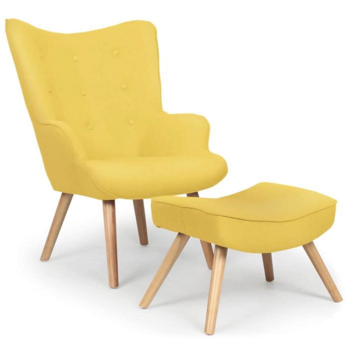 Paris Prix Fauteuil & Pouf Scandinave  Orle  98cm Jaune