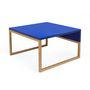 Voir la diapositive 3 : Paris Prix Table Basse Design en Bois  Cubis  60cm Bleu