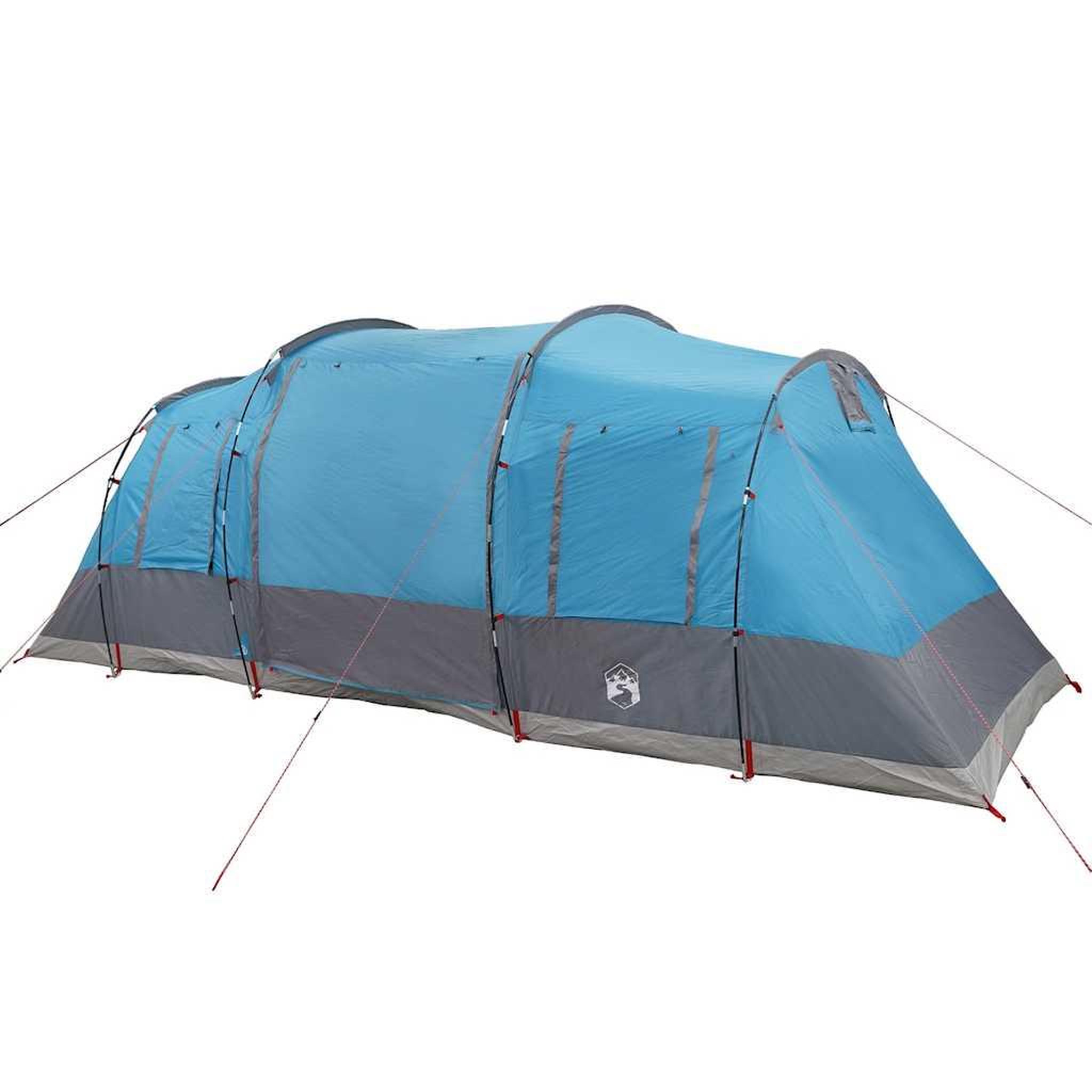 Voir la diapositive 5 : VIDAXL Tente de camping tunnel 4 personnes bleu impermeable