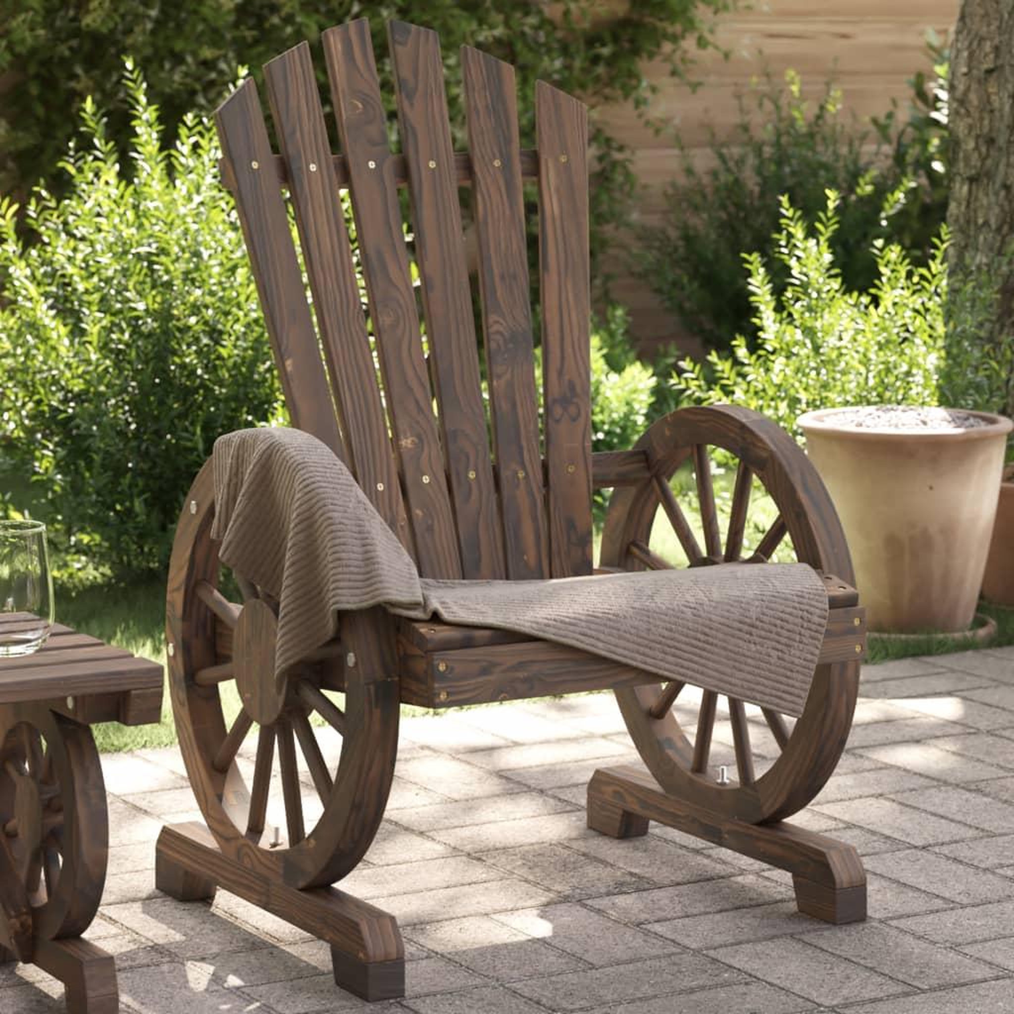 VIDAXL Chaises de jardin Adirondack lot de 4 bois de sapin massif