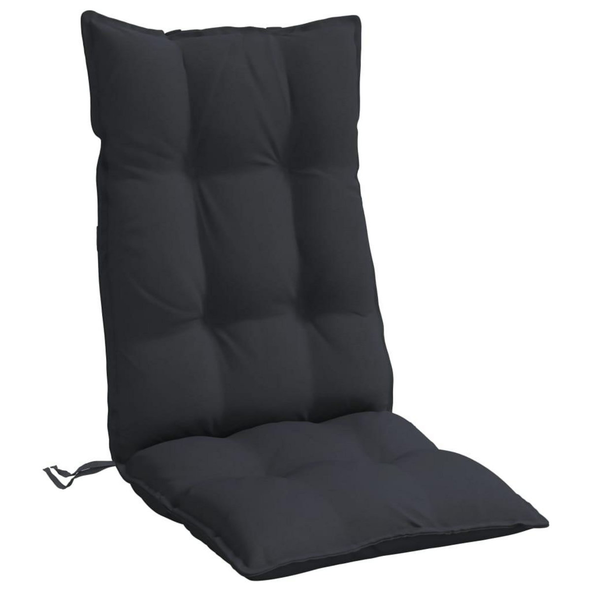 VIDAXL Coussins de chaise a dossier haut lot de 6 noir tissu oxford