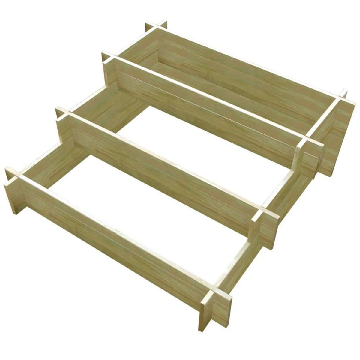 VIDAXL Jardiniere a 3 niveaux 90 x 90 x 35 cm Bois impregne