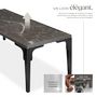 Voir la diapositive 3 : tectake Table en rotin avec cadre en aluminium et bois gris