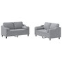 Voir la diapositive 2 : VIDAXL Ensemble de canapes 2 pcs coussins gris clair tissu