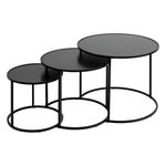 ATMOSPHERA Lot de 3 Tables d'Appoint Gigognes  Noan  54cm Noir
