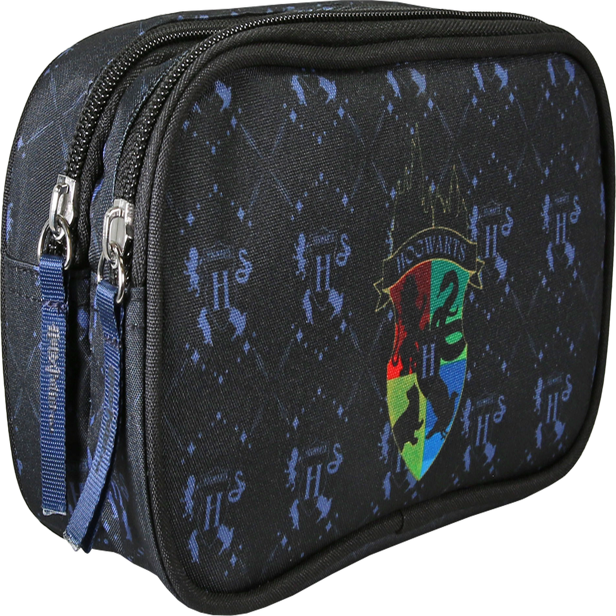 Voir la diapositive 2 : Bagtrotter Harry Potter - Trousse scolaire enfant - Noir/Bleu - 2 Compartiments