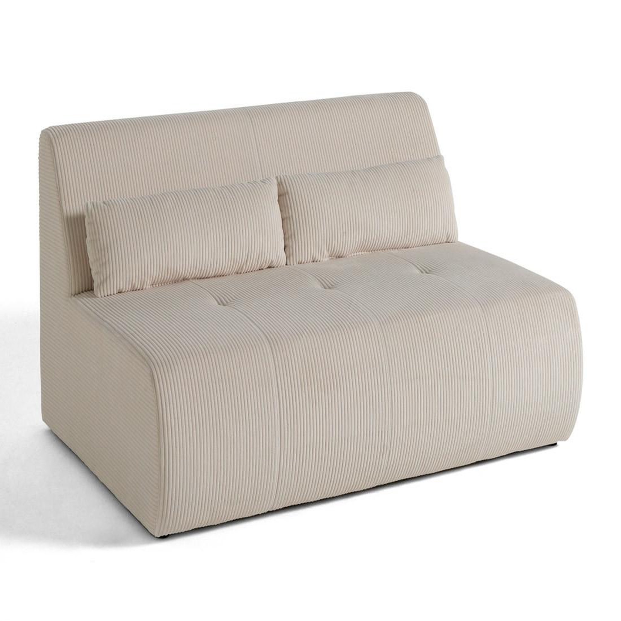 Voir la diapositive 2 : LISA DESIGN Onyx - canapé droit 2 places - en velours côtelé