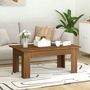 Voir la diapositive 3 : VIDAXL Table basse Chene marron 100x60x42 cm Bois d'ingenierie