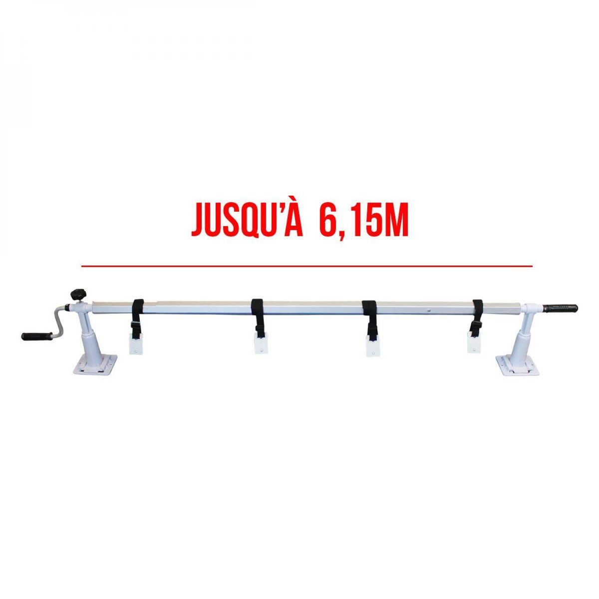 LINXOR Enrouleur de bâche à bulles pour piscine hors sol extensible de 1.37m à 6.15m avec pinces