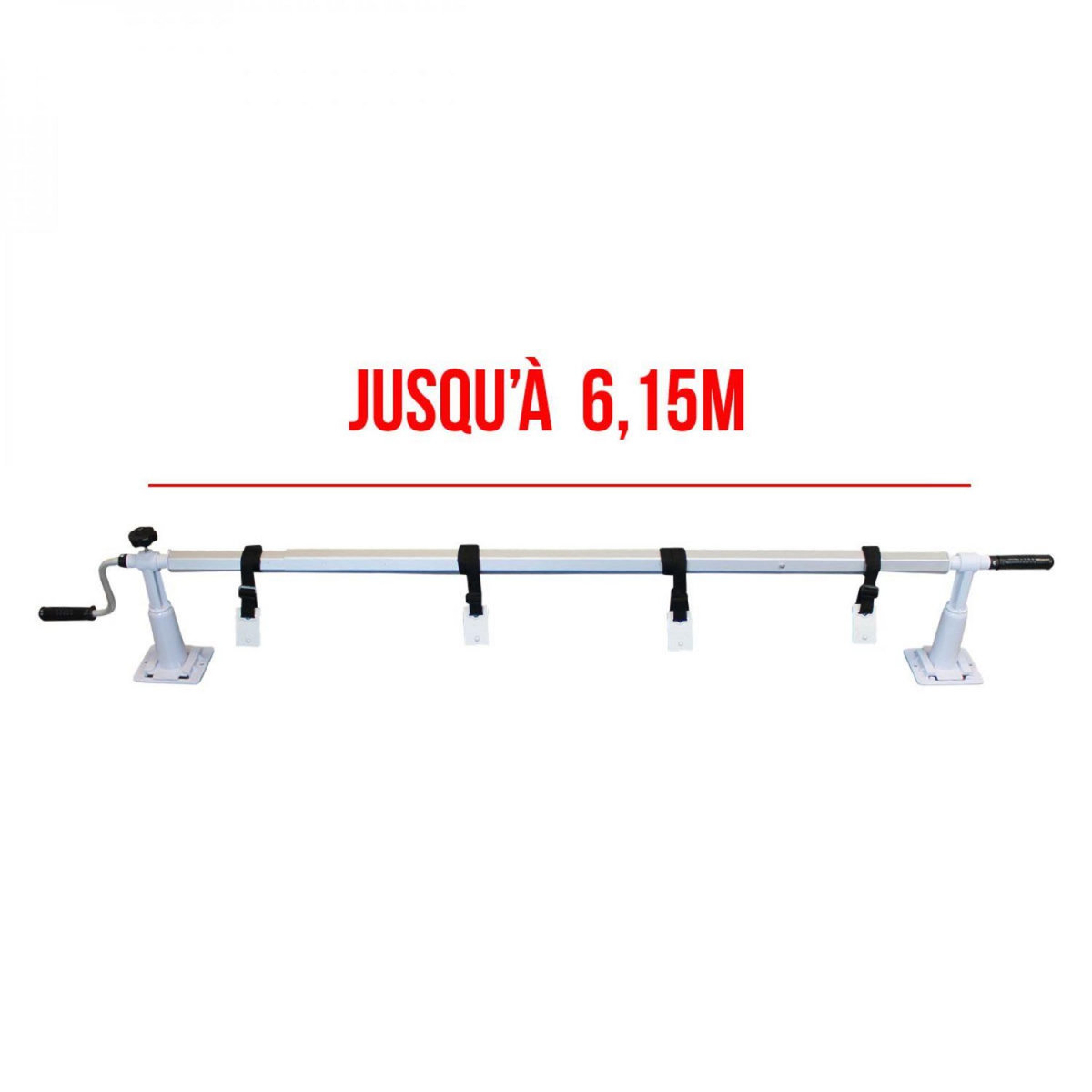 LINXOR Enrouleur de bâche à bulles pour piscine hors sol extensible de 1.37m à 6.15m avec pinces