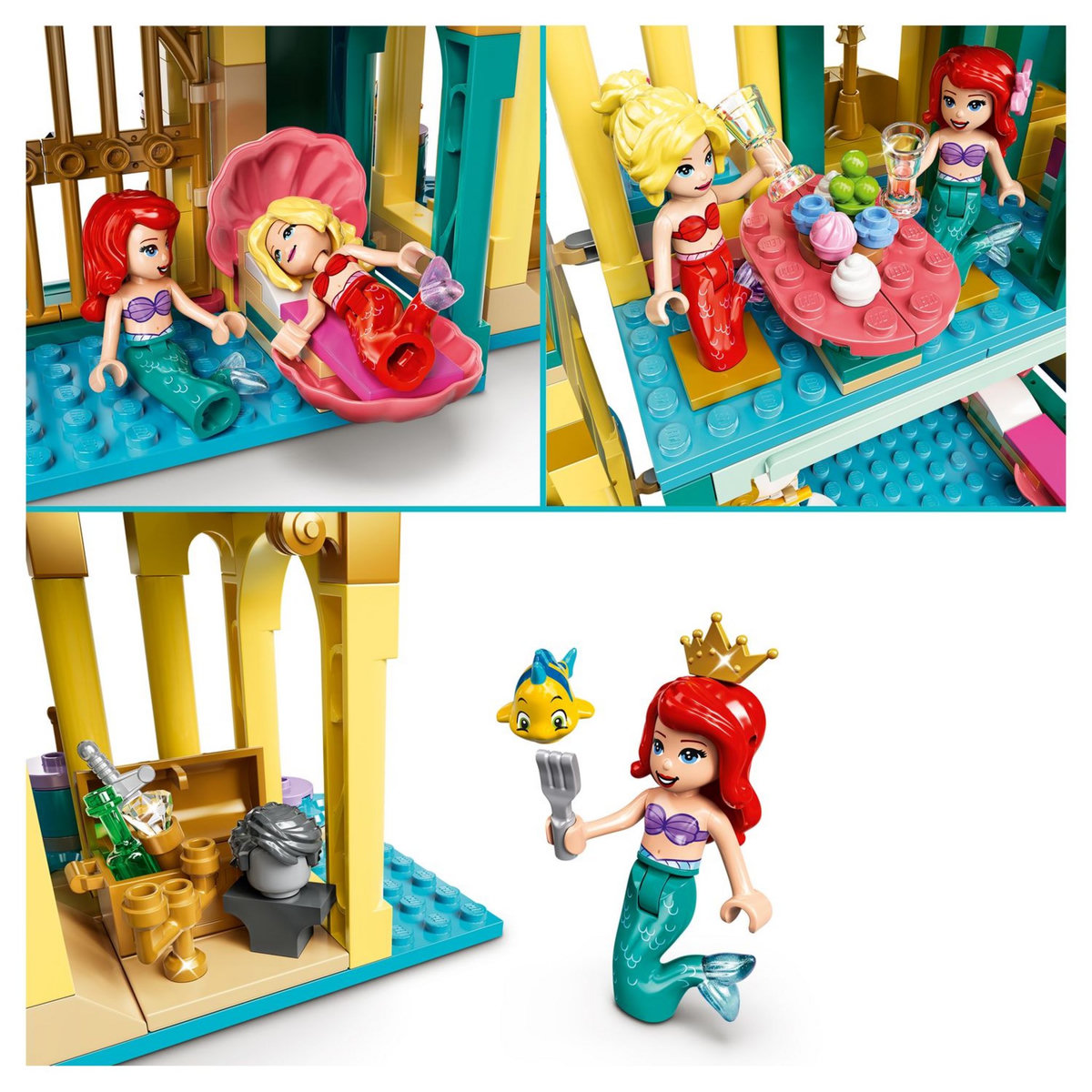 LEGO Disney Princesse 43207 Le Palais Sous-Marin d&rsquo;Ariel, Jouet Château