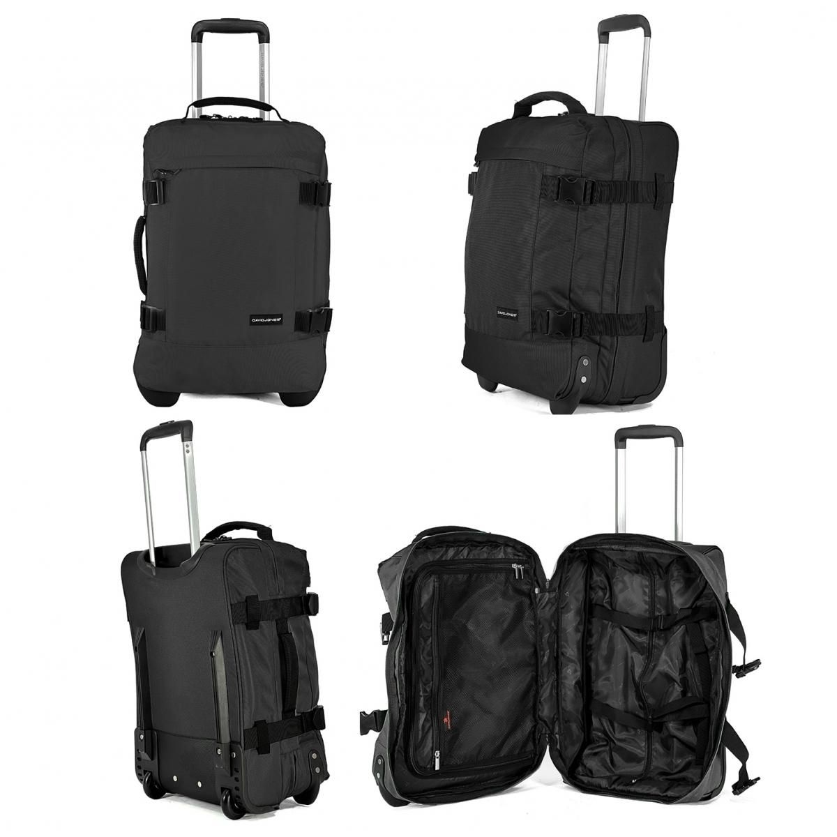 David Jones Sac de voyage cabine à roulettes 35L double compartiment 50cm