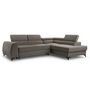 Voir la diapositive 2 : BEST MOBILIER Aneta - canapé d'angle droit 5 places - convertible avec coffre et têtières - en velours