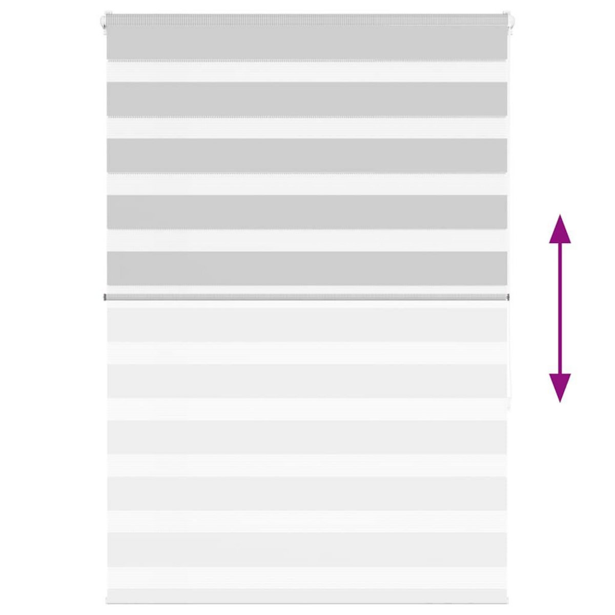 VIDAXL Store zebre gris clair largeur du tissu 100,9 cm polyester