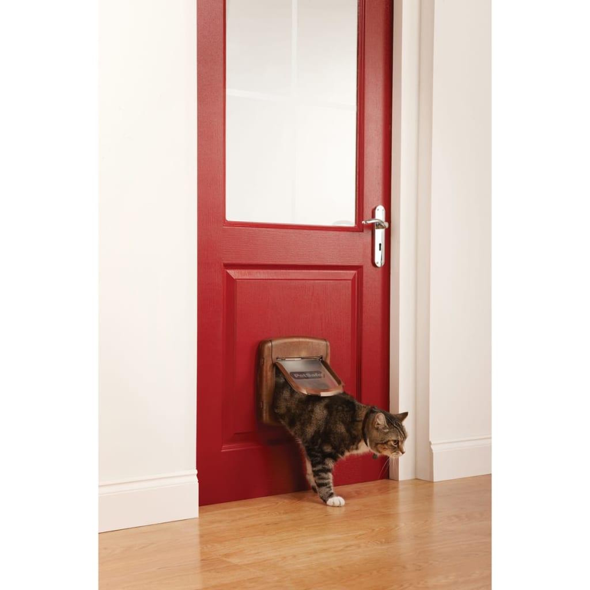 Voir la diapositive 2 : PETSAFE PetSafe Chatiere magnetique 4 voies Deluxe 420 Marron 5006