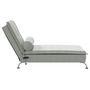 Voir la diapositive 5 : VIDAXL Chaise longue de massage avec traversin gris clair velours