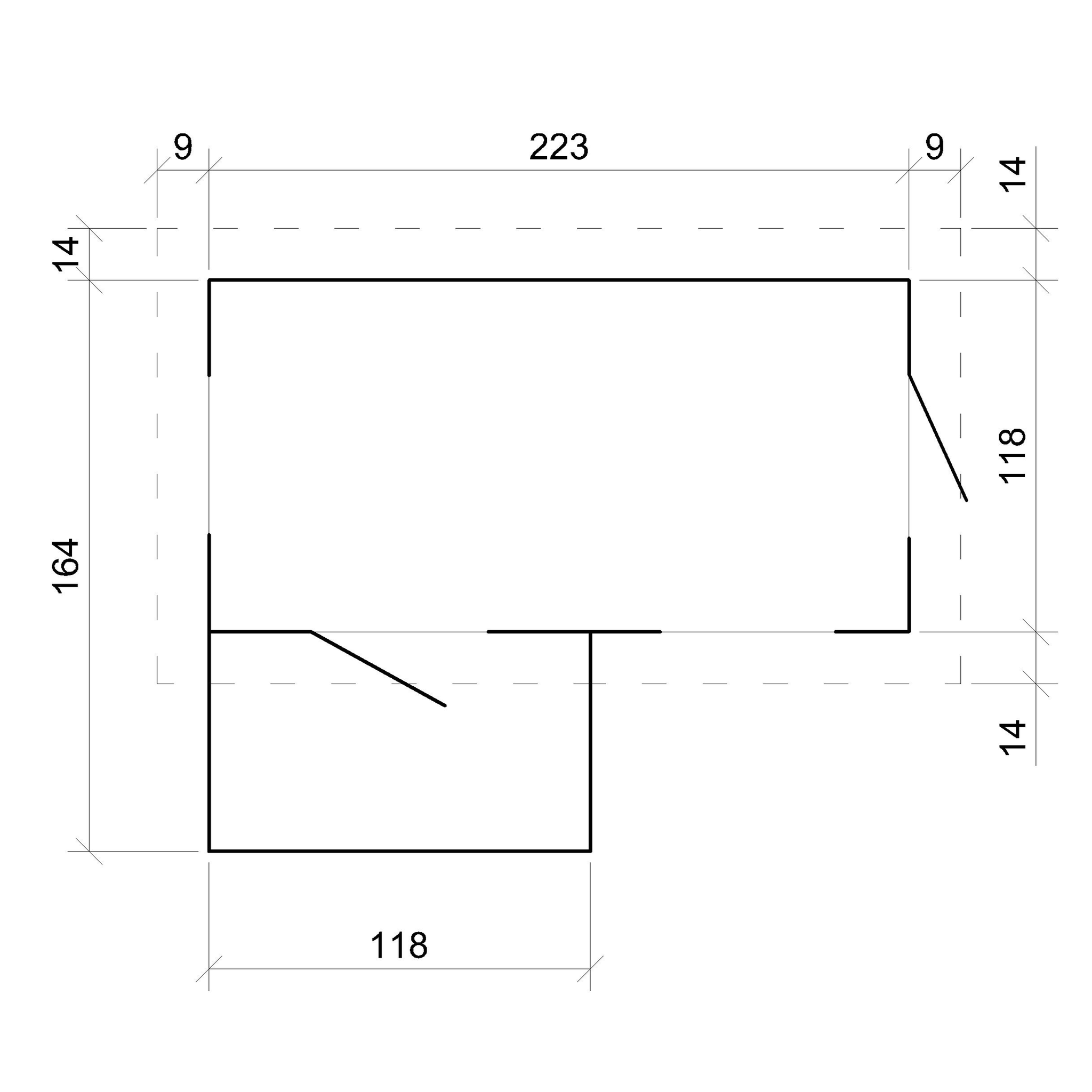 Voir la diapositive 6 : TIMBELA Maison en bois pour enfants - maison de jeux pour l'extérieur 146x241x151cm/2.63m2 m503