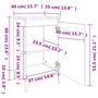 Voir la diapositive 6 : VIDAXL Table de chevet blanc brillant 40x35x70 cm bois d'ingenierie