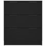Voir la diapositive 5 : VIDAXL Buffet noir 60x30x70 cm bois d'ingenierie