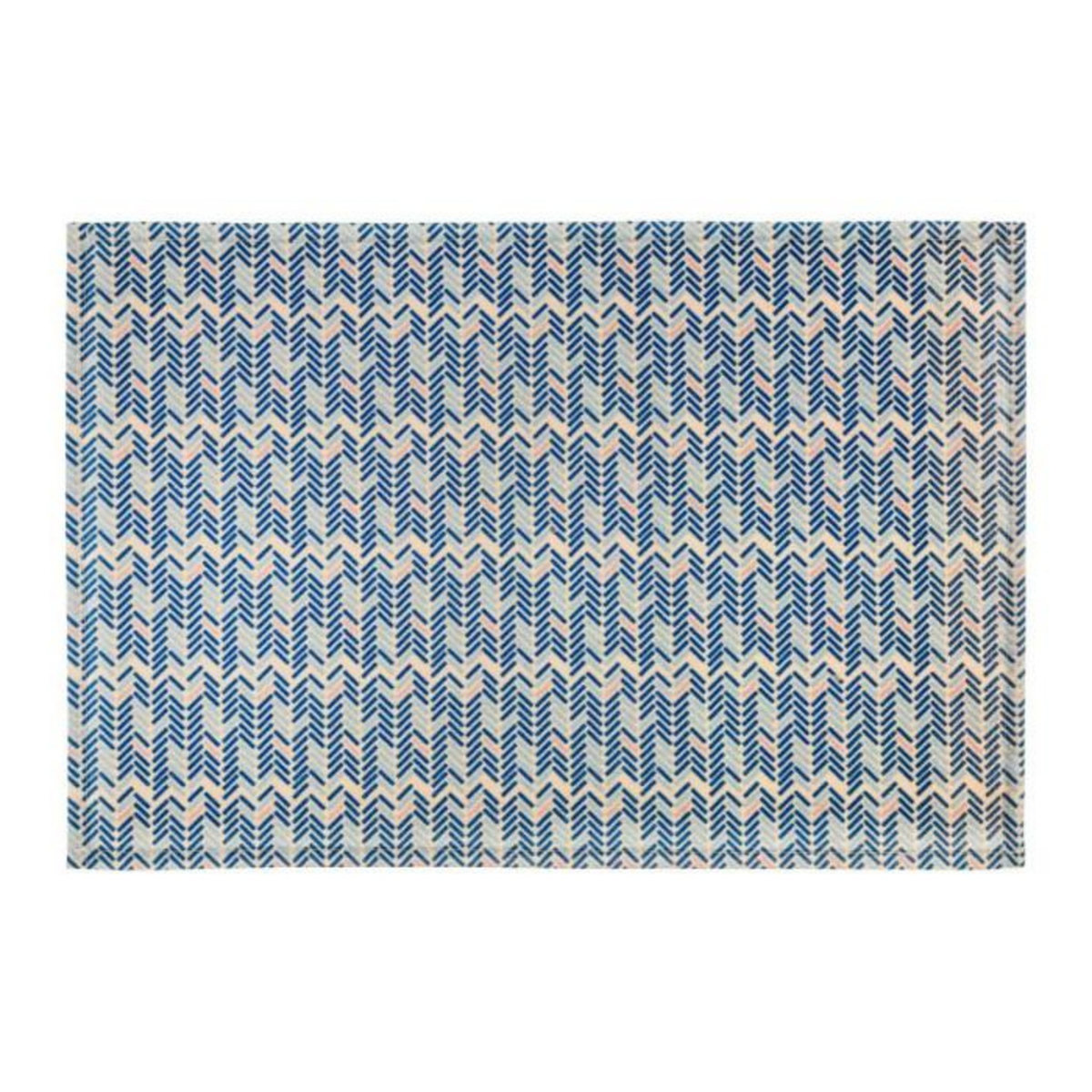 SECRET DE GOURMET Set de Table Design  Chevrons  30x45cm Bleu