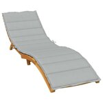 VIDAXL Coussin de chaise longue gris clair melange 200x50x4 cm tissu