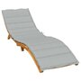 Voir la diapositive 1 : VIDAXL Coussin de chaise longue gris clair melange 200x50x4 cm tissu