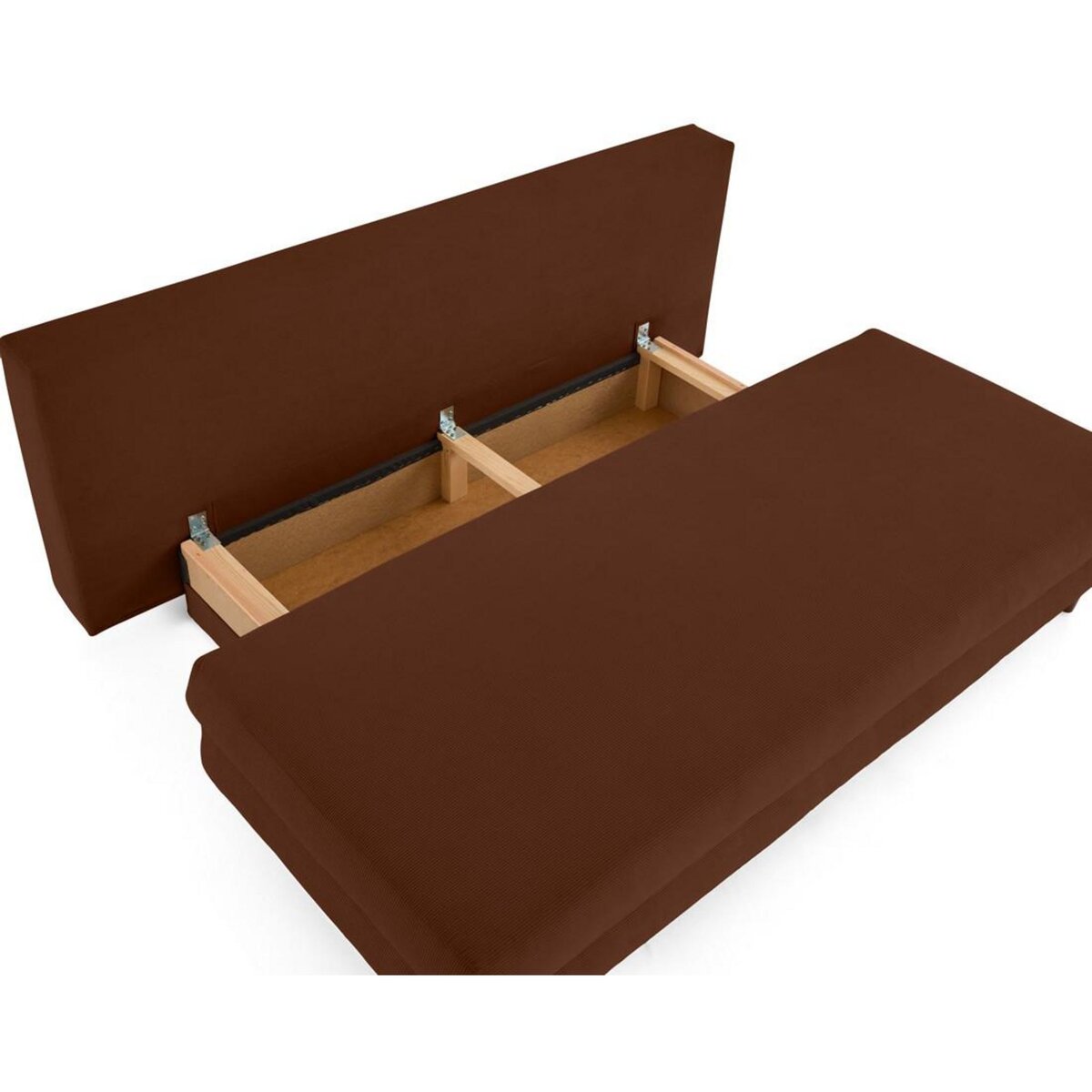 BEST MOBILIER Wonder - canapé 3 places convertible avec coffre en velours côtelé