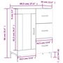 Voir la diapositive 6 : VIDAXL Buffet gris beton 69,5x34x90 cm bois d'ingenierie