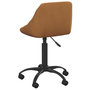 Voir la diapositive 4 : VIDAXL Chaise de bureau Marron Velours