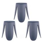 Leitmotiv Lot de 3 tabourets Keystone. Coloris disponibles : Jaune, Noir, Vert, Marron