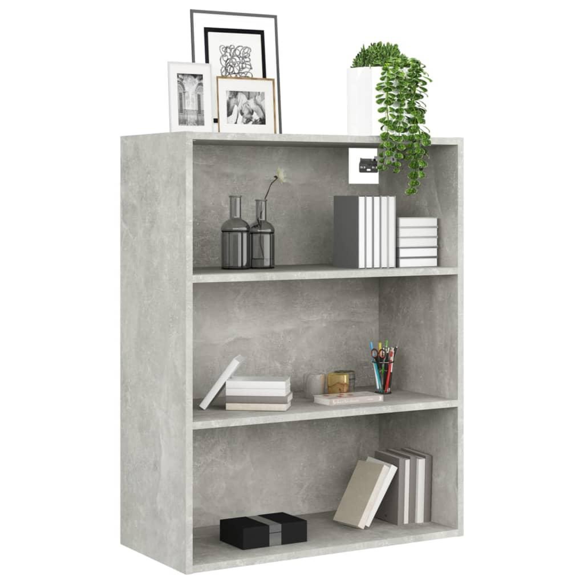 Voir la diapositive 4 : VIDAXL Armoire murale suspendue Gris beton 69,5x32,5x90 cm