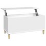 Voir la diapositive 2 : VIDAXL Table basse Blanc 90x44,5x45 cm Bois d'ingenierie