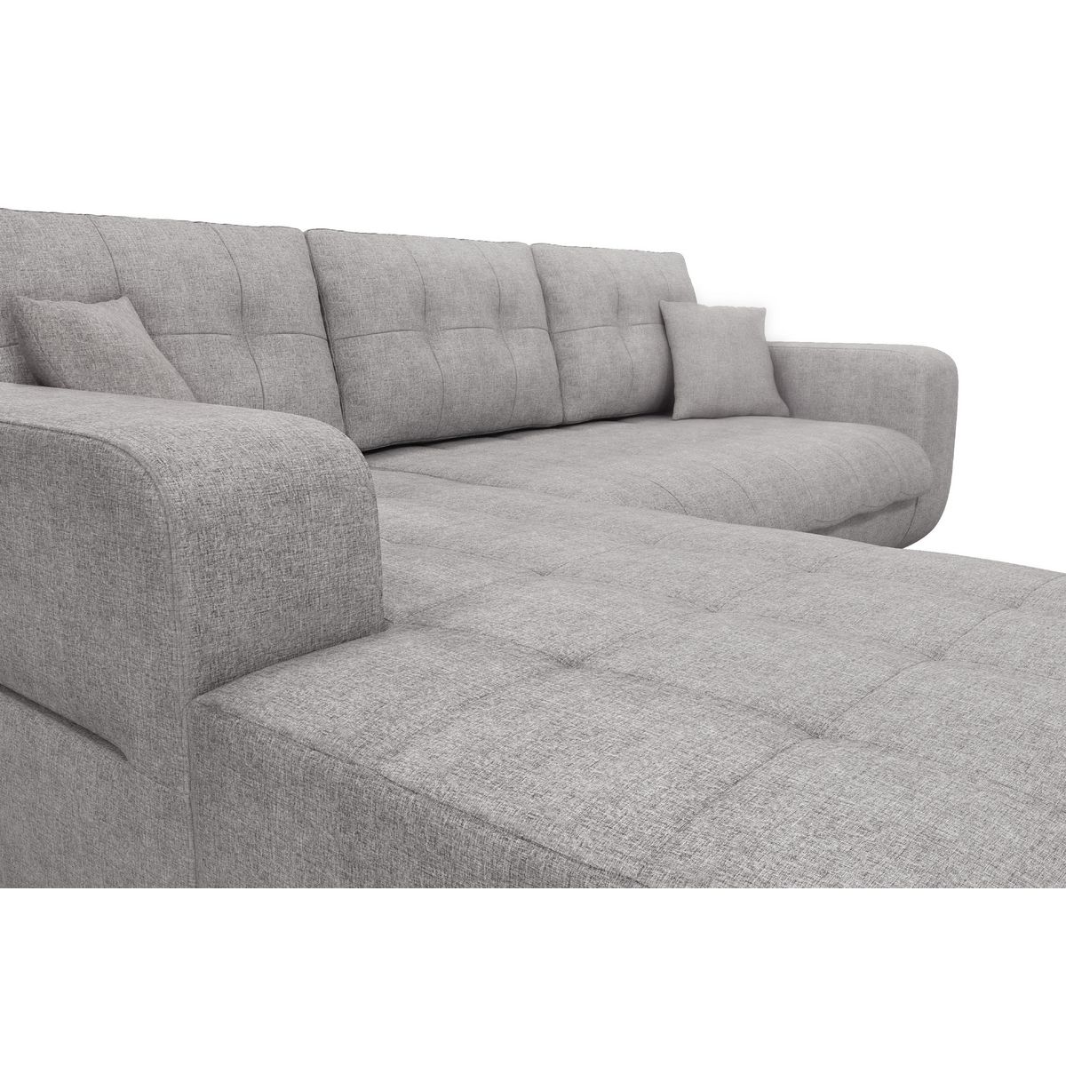 Canapé d'angle gauche convertible tissu CLELIA, 4 places