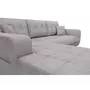 Canapé d'angle gauche convertible tissu CLELIA, 4 places