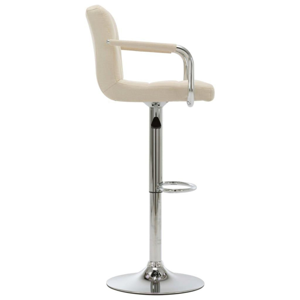VIDAXL Chaises de bar lot de 2 creme tissu