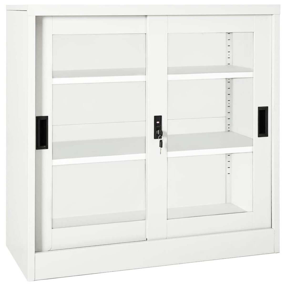 VIDAXL Armoire a portes coulissantes Blanc 90x40x90 cm Acier