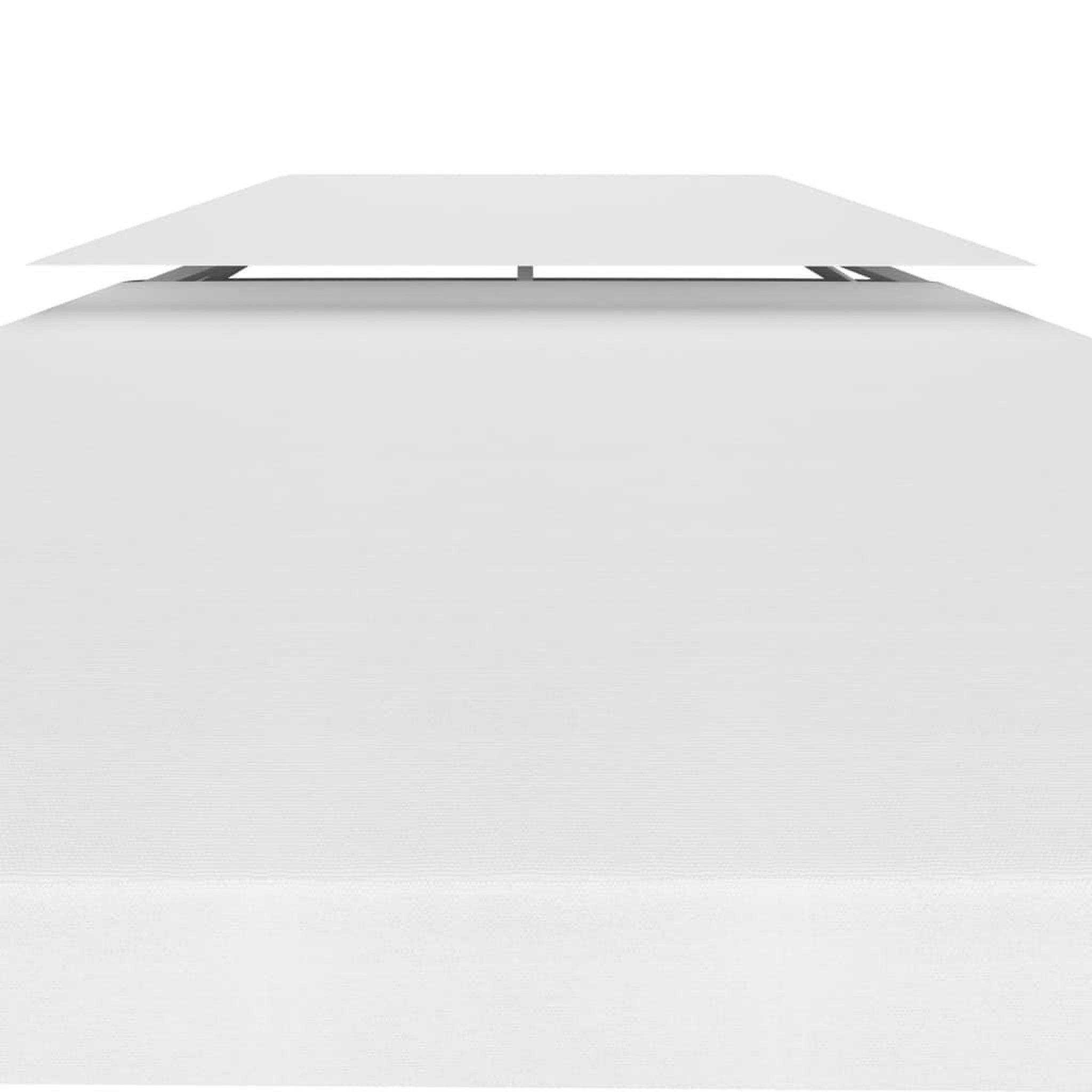 Voir la diapositive 5 : VIDAXL Toile de toit de belvedere 2 niveaux 310 g/m^2 4x3 m Blanc