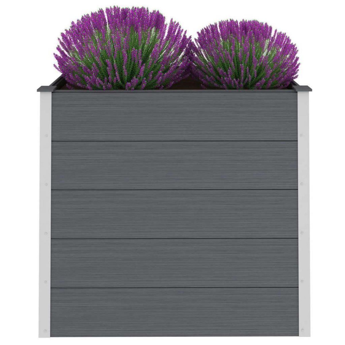 VIDAXL Lit sureleve de jardin WPC 100x50x91 cm Gris