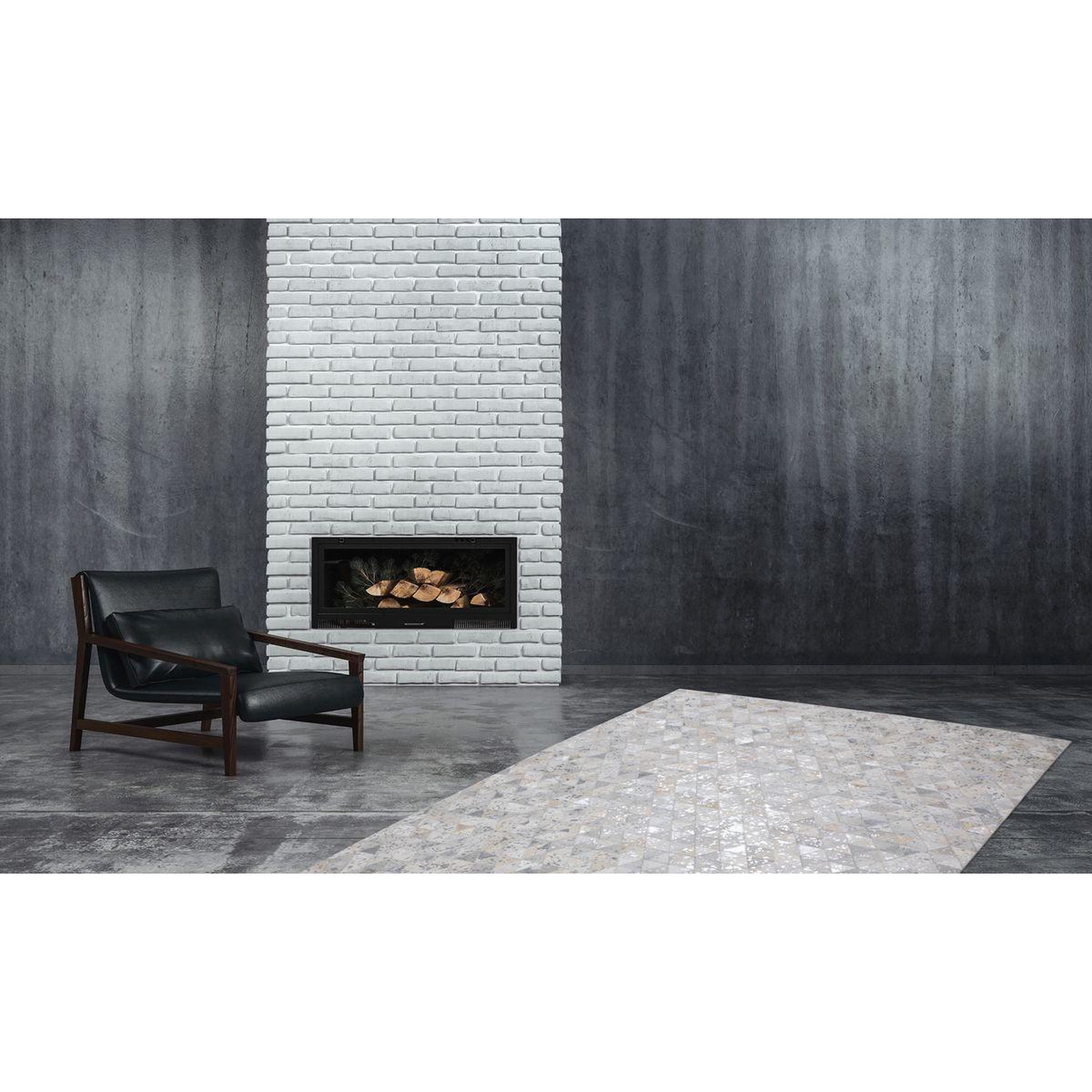 Voir la diapositive 2 : Paris Prix Tapis Patchwork Fait Main  Rocket  Gris & Argent