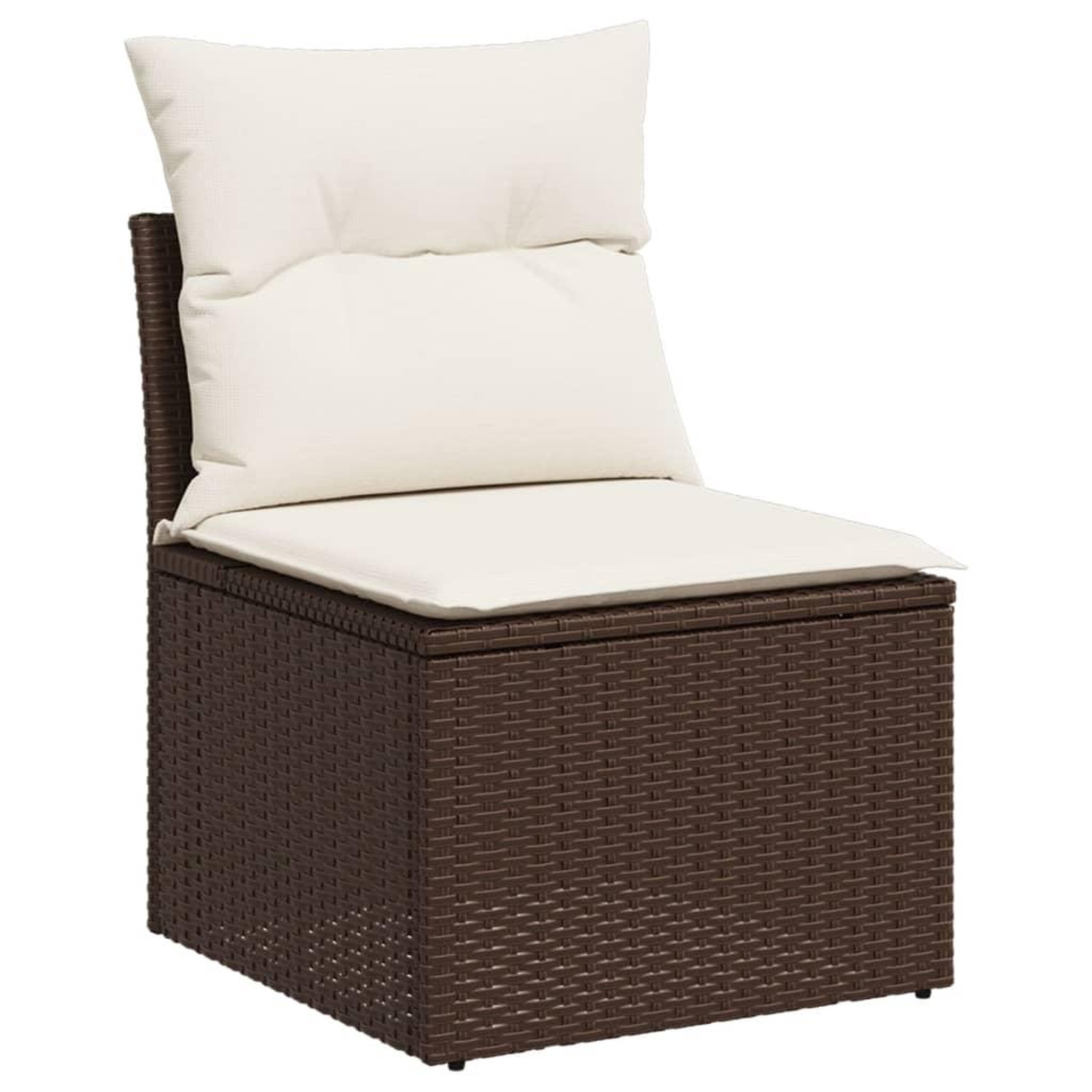 Voir la diapositive 3 : VIDAXL Salon de jardin avec coussins 9 pcs marron resine tressee
