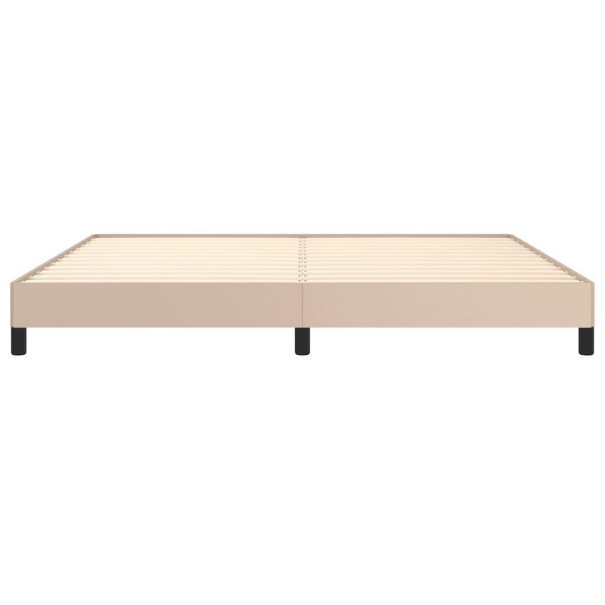 VIDAXL Cadre de lit sans matelas cappuccino 200x200 cm similicuir
