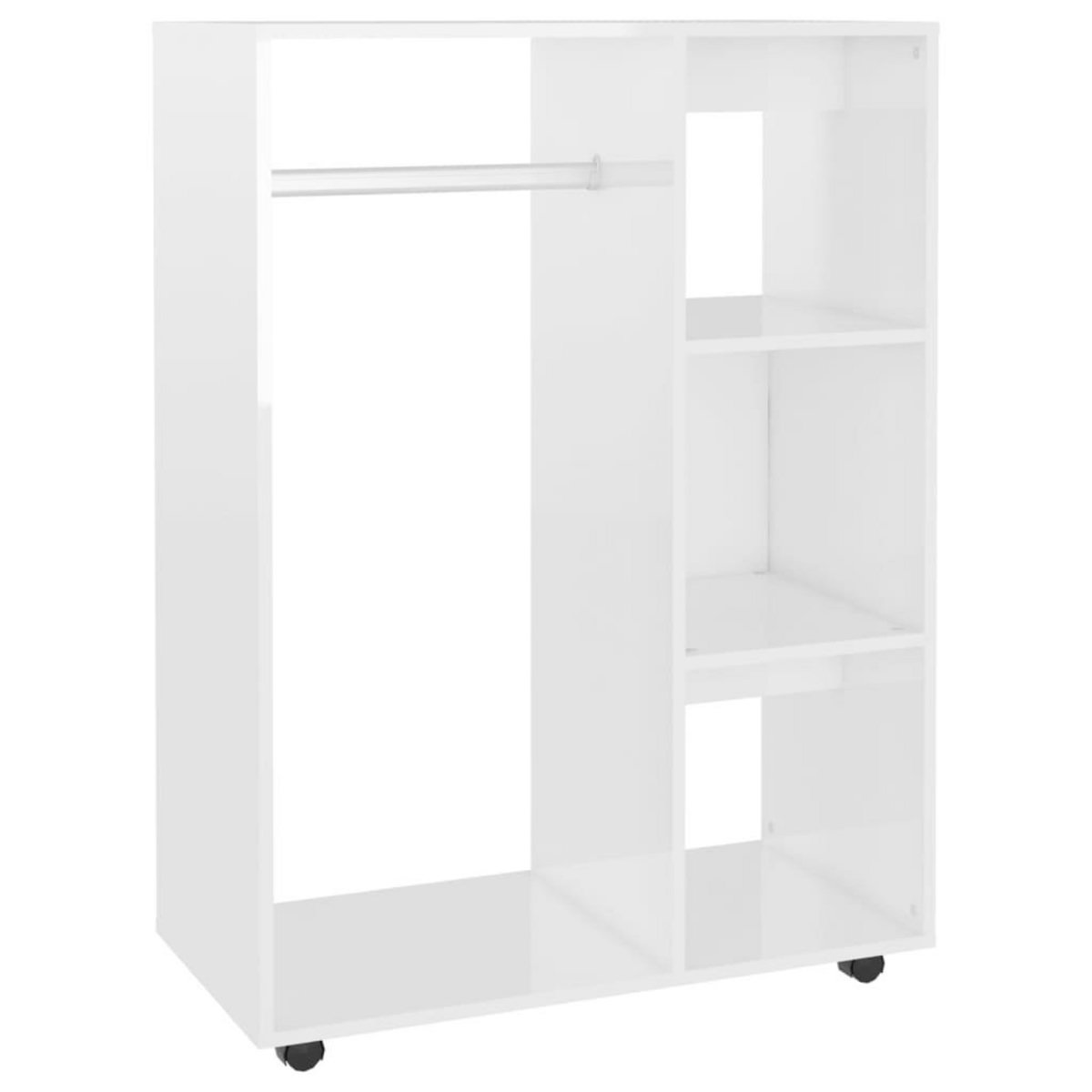 VIDAXL Garde-robe Blanc brillant 80x40x110 cm Bois d'ingenierie
